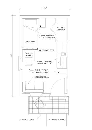 Example Floorplan of Tiny Home