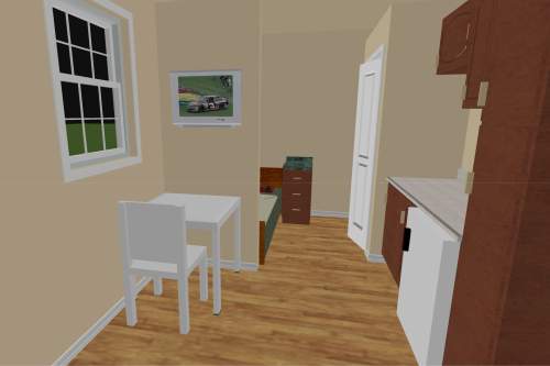 Interior Rendering of Tiny Home